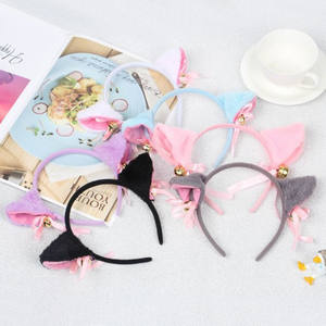 Diadema con orejas de zorro para fiesta de Halloween, disfraz de piel de Anime Neko, Clip de pelo de felpa, horquilla - Product Image 1