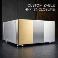 Boîtier d'amplificateur de puissance Hi-Fi haut de gamme en alliage d'aluminium personnalisé pour service de fabrication par estampage et pliage de tôles
