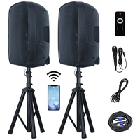 Système de sonorisation professionnel pour usine, combo audio 1000W, 2x15 pouces, sans fil, pour karaoké, enceinte PA, système de sonorisation portable pour fêtes et DJ, Bocina