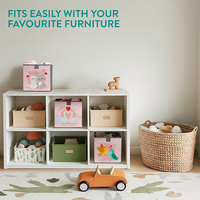 Vente en gros de cubes de rangement de haute qualité Boîte pliable personnalisée Organisateur de rangement non tissé Cube de rangement pliable imprimé