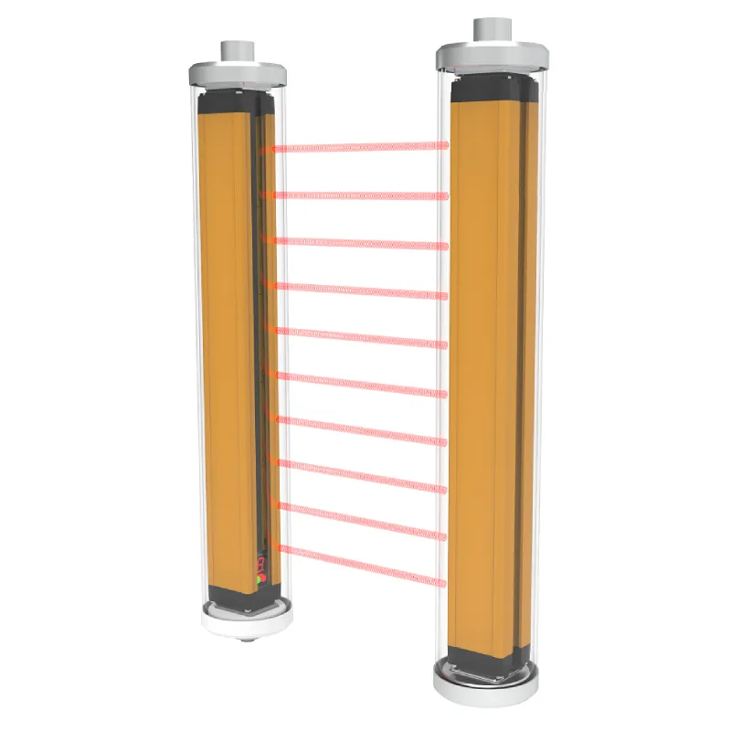 Tirai lampu keselamatan Area cangkang logam, desain inframerah jauh untuk mesin cukur Sensor kisi jalur produksi
