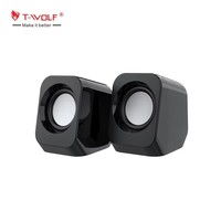 Altavoz Mini con Cable T-WOLF S10, Altavoz Pequeño para Computadora, Altavoz Portátil Económico, Altavoz USB con Audio de 3.5 mm para Computadora de Escritorio, Laptop, PC
