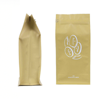 Sacs d'emballage pour chocolat à 8 soufflets latéraux thermoscellables 250g avec valve, en PET/AL/PE de qualité alimentaire, personnalisables