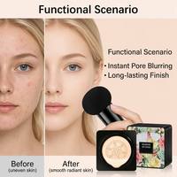 Fond de Teint Hydratant Effet Lumineux Contrôle du Sébum Air Cushion Tous Types Peaux Foncées Hydratation Intense BB Crème Longue Tenue Imperméable