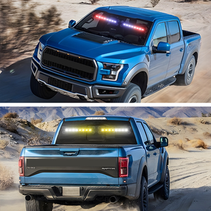 Bandes lumineuses de signalisation d'urgence, clignotants de sécurité, lumières pare-soleil pour pare-brise avant et arrière - Product Image 6