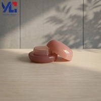 Pot vide ovale en plastique ABS de 3,5 g en forme de galet avec logo personnalisé Yuecai pour masque à lèvres, emballage cosmétique, conteneur de baume à lèvres