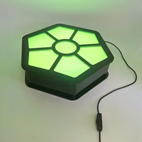 Bar Discothèque Logo personnalisé Acrylique Led Coloré Lumineux Hexagonal Présentoir À Vin Porte-Vin Base Bouteille Glorifier