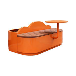 Banc de jardin Helin Designer Cloud Flower Box, siège intégré, pot de fleurs en métal et plastique, pour extérieur, parc, rue commerciale, terrasse, avec support pour animaux de compagnie - Product Image 5