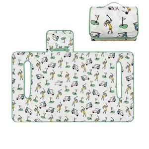 Fundas Personalizadas para Asientos de Carrito de Golf, Toalla para Asiento de Carrito de Golf Plegable, Manta de Picnic en su Propia Funda de Transporte con una Práctica Bolsillo Pequeño - Product Image 1
