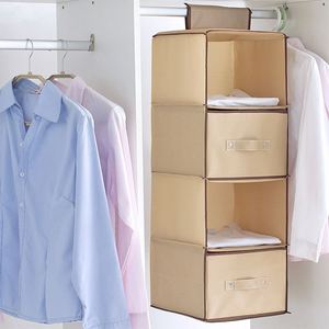 Good Selling Washable Hanging <b>Storage</b> Bags Hanging <b>Drawer</b> Style Wardrobe Buggy Bags Layering Organizing <b>Box</b> - Product Image 2