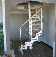 Escalier en colimaçon métallique préfabriqué, gain de place, pour appartement intérieur, assemblage rapide, acier galvanisé, antirouille, hauteur personnalisable