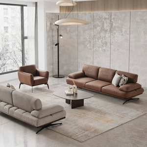 <strong>Affordable</strong> Italian Modern Home Furniture Comfy <strong>Sectional</strong> 1 2 3 Seater Modular Fabric Couch with Adjustable Backrest and Arms - Product Image 2