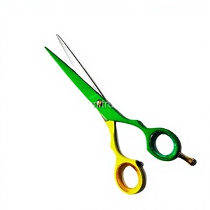 Ciseaux de coiffure professionnels ergonomiques pivotants en acier inoxydable à long manche pour droitiers, ciseaux de salon pour barbiers, style japonais - Product Image 1