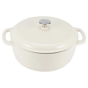 Ensemble de <span class=keywords><strong>cocotte</strong></span> ronde <span class=keywords><strong>en</strong></span> <span class=keywords><strong>fonte</strong></span> avec couvercle, matériau céramique métallique durable pour cuisinière à gaz, cuisson des aliments, pot à soupe - Product Image 4