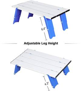 Portable léger extérieur enrouler petite <span class=keywords><strong>Table</strong></span> de Camping <span class=keywords><strong>pliable</strong></span> en aluminium Mini <span class=keywords><strong>Table</strong></span> de pique-nique au niveau du sol - Product Image 2