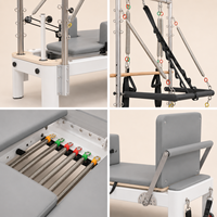 FLOWA Semi Cadillac Aluminum Reformer Tower 99kg avec 14 ressorts, cadre en U et barre diagonale pour studio de Pilates avancé