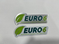 Plaque de nom personnalisée en métal, aluminium brossé, estampage sérigraphié, plaque signalétique pour camion et remorque, autocollants de marque adhésifs en métal