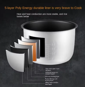 หม้อหุงข้าวอัจฉริยะสำหรับใช้ในครัวเรือน5L หม้อหุงข้าวอเนกประสงค์สามารถกำหนดและกำหนดเวลาได้เยอะมีสินค้าในสต็อก - Product Image 2