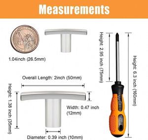 Tiradores modernos plateados de un solo orificio con acabado impregnado en aceite para gabinetes de cocina, dormitorio y exteriores, de aleación de zinc, juego de diez. - Product Image 5