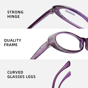 Nouvelle Arrivée 2026 – Lunettes de Lecture Élégantes Anti-Lumière Bleue Unisexe, Monture Ovale en PC, Verres Transparents Brillants – Vente en Gros - Product Image 2