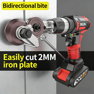Accessoire de <span class=keywords><strong>perceuse</strong></span> électrique pour la découpe et le poinçonnage de tôles, compatible avec le fer, l'acier, le cuivre et l'aluminium - Product Image 3