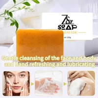 Savon Facial Anti-Acné à l'Acide Citrique, Curcuma et Acide Kojique, Savon en Barre Blanchissant aux Ingrédients Herbales pour les Soins de la Peau, Forme Solide 200g