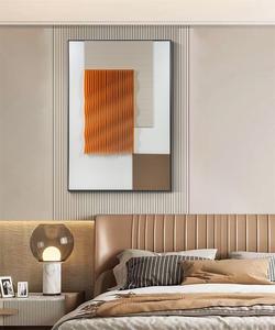 Décoration d'intérieur moderne luxe encadré oeuvre 3D fait à la main acrylique mur Art abstrait géométrique décoratif peintures salon - Product Image 3