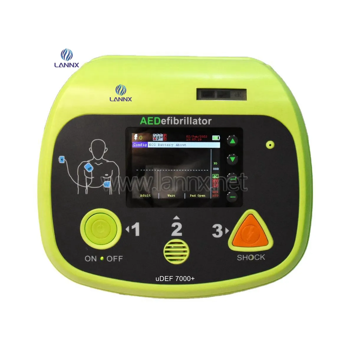 LANNX uDEF 7000+ Portable AED Training Automated External Defibrillator Machine AED Machine Defibrillator Airport Public