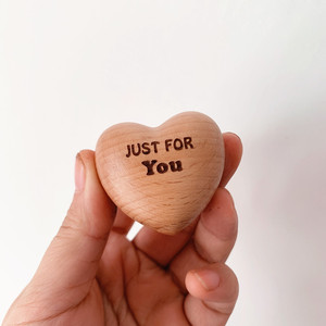 Uionen Small Fat Beech Solid Wood <b>Hearts</b> Oil Wrapped <b>Wooden</b> <b>Heart</b> Ornaments Artminds <b>Craft</b> Gifts <b>for</b> Home Decoration - Product Image 2
