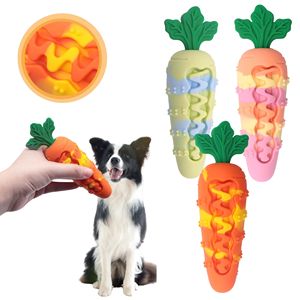 Juguete Masticable para Perros en Forma de Zanahoria de Colores Variados, Juguete de Silicona Resistente a Mordidas para Limpieza Dental y Dentición de Mascotas - Product Image 1
