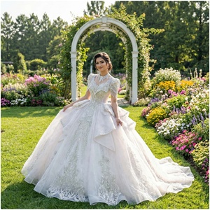 Jxs12 Nouvelles robes de mariée modernes exquises, robes de mariée scintillantes avec perles et paillettes, robe de mariée Jancember - Product Image 1