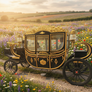 Charrette royale personnalisée pour mariages et événements, charrette à chevaux élégante à vendre - Product Image 1