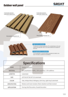 Panneau mural cannelé moderne de sécurité incendie, direct usine, bardage composite bicolore WPC pour extérieur de maison, bois unitaire pour habitation