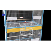 Cage à oiseaux carrée en métal massif respirant de haute qualité Joysing pour perroquets avec toit et bols à nourriture