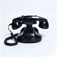 Téléphone fixe vintage OEM ODM, téléphone rétro antique, téléphone de bureau décoratif à cadran rotatif noir