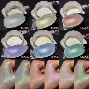 Pigmento de Mica Perlado Iridiscente de Grado Cosmético 2025, Colores Arcoíris, Rojo, Dorado, Verde, Azul, Morado, para Maquillaje - Product Image 6