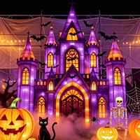 Lanternes d'Halloween en forme d'animaux, installations lumineuses pour festivals, extérieur, étanches, en tissu de soie fait main, prix usine, sécurité