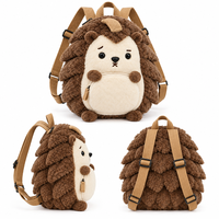 Sac à dos en peluche personnalisé de haute qualité avec logo sur mesure, motif hérisson, jouets en peluche sur mesure
