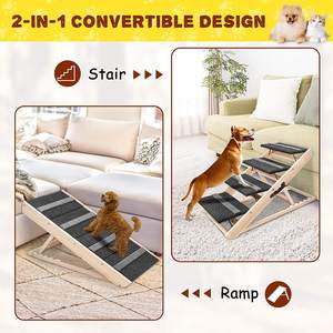 Haustierrampe für Couch, klappbare Haustiertreppe, rutschfeste, verstellbare und tragbare Hunderampe, Kletterleiter für kleine Hunde - Product Image 4