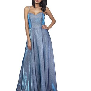 Vestido de Noche Largo con Hombros Descubiertos, Degradado Brillante, Lentejuelas, Cintura Imperio y Capa Transparente para Fiesta o Banquete - Product Image 4