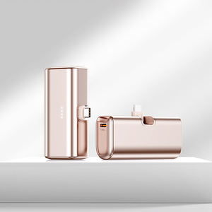 Portable 22.5W Fast-charging Small Mini Emergency Power Bank 5000mAh With Built-in Cable for <b>Travel</b> - Product Image 5