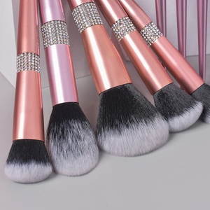 Ensemble de pinceaux de maquillage professionnels en cristal violet mat, pinceaux de maquillage, fard à paupières, Contour, pinceaux cosmétiques - Product Image 6