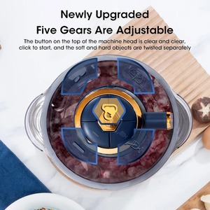 Nueva Picadora de Carne Eléctrica de 5L, Trituradora de Alimentos de Acero Inoxidable, Procesador Multifuncional de Verduras, Picadora, Electrodomésticos de Cocina - Product Image 4