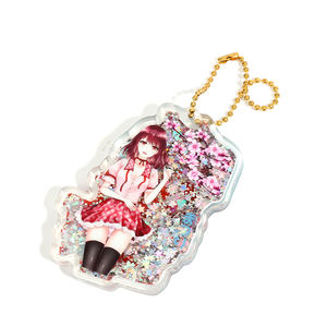 Vograce 주문 제작 귀여운 밀크티 액상 오일 플로팅 아크릴 키체인 - Product Image 4