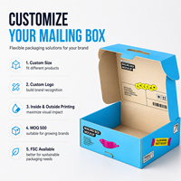 Boîte d'expédition portable en carton ondulé personnalisée avec poignée découpée, impression couleur intégrale et approvisionnement en gros pour l'expédition e-commerce