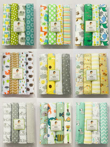 Couverture pour bébé en bambou antistatique écologique, lot de 4, 30x40 pouces, emmailloteuse pour nouveau-né, GOTS/OEKO - Product Image 2