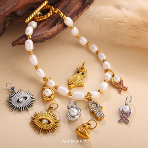 Symbolic Treasures | 18K PVD Gold Plated Stainless Steel Charm Pendants for Jewelry Making | Durable Waterproof & Hypoallergenic - Product Image 4