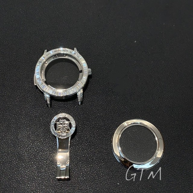 CNC Factory 40mm PP Case 20mm Strap Watch Accessories with 9K-18K Gold 31mm Dial for 8285 Movement Factory Direct Watch Parts