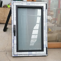 Fenêtre à battant en alliage d'aluminium à rupture de pont thermique, insonorisée, étanche, double vitrage trempé, certifiée Energy Star, pour salle de bain (vente en gros)