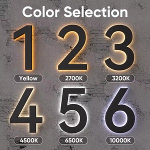 Outdoor Solar-Powered 3D <span class=keywords><strong>LED</strong></span> Logo House Number Sign Letras de canal personalizadas para empresas de marca comercial Car Park Taxi - Product Image 4